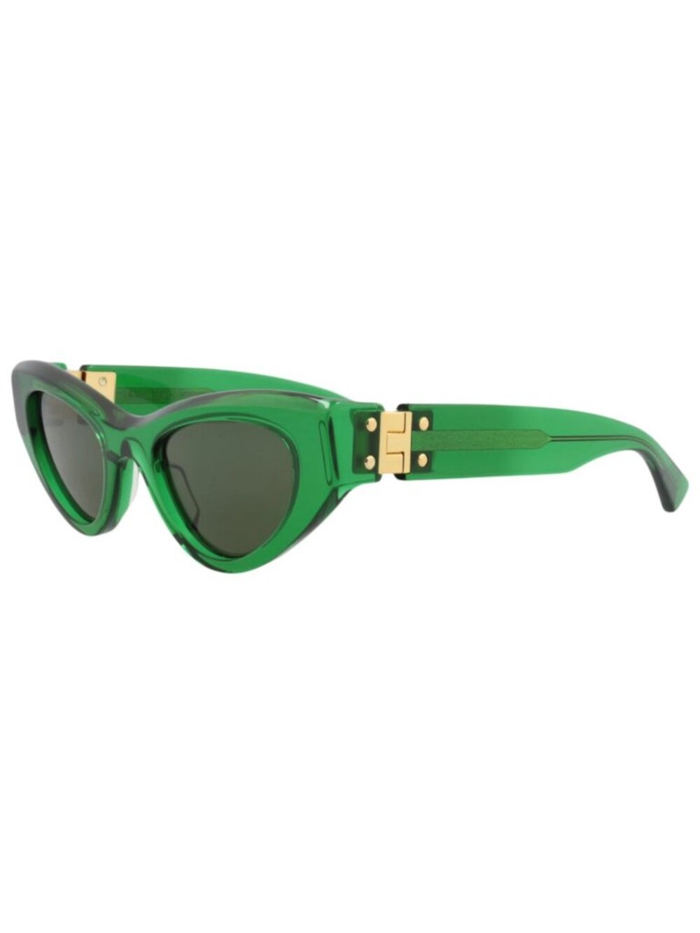 New Bottega Veneta Women's Sunglasses Cat Eye Acetate Frame Green Green Green